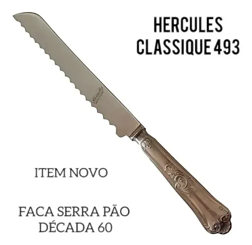 FACA DE PÃO VINTAGE - RARIDADE DÉCADA DE 60 - CLASSIC 493 INOX HÉRCULES