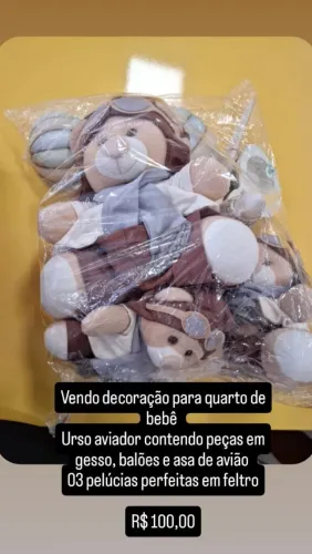 Decoração urso aviador