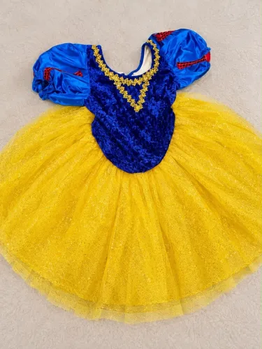 VESTIDO P INFANTIL BRANCA DE NEVE 