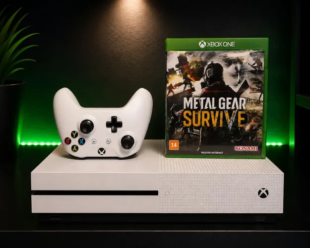 Xbox one S 1Tb + controle original + 1 jogo mídia física 