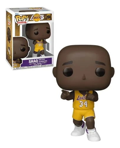 funko pop nba lakers shaq 2000 wcf celebration #208 + caixa de acrílico