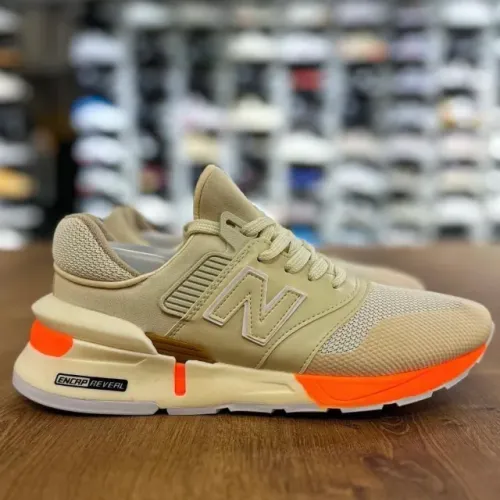 Tênis New Balance 997S Bege/Laranja Masculino Premium