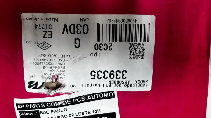 Kit Amortecedor dianteiro Kayaba para Rav 4 ( 4° Geração ) 2013 até 2018 