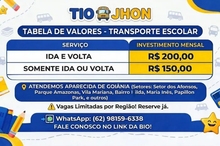 Transporte Escolar Particular - Equipe de Confiança (Casal)