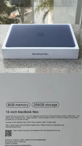 MacBook Neo 256Gb Novo/Lacrado/com NF