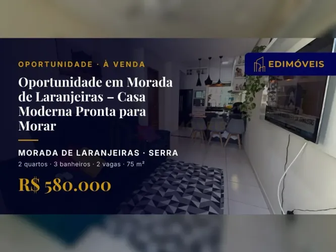 Oportunidade em Morada de Laranjeiras: Casa 2 suítes, pronta para morar!