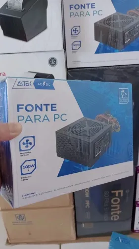 Fonte de Alimentação AITEK ATF-500 - 500W - Compatível AMD e Intel - Nova