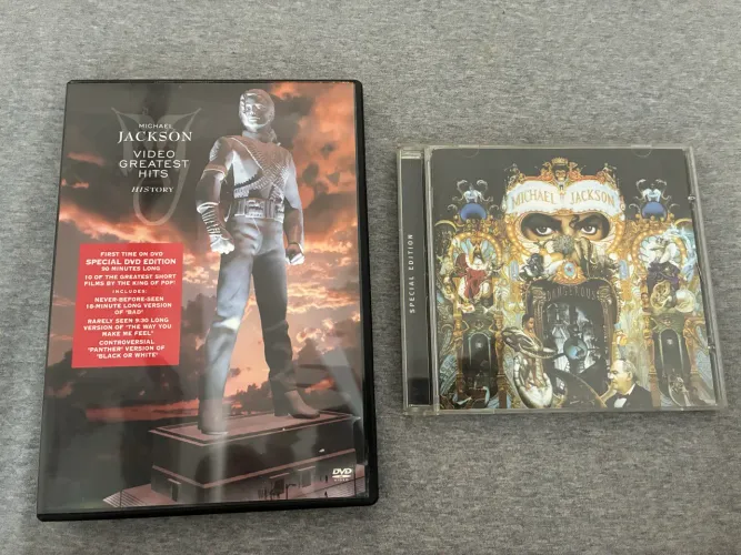 Cd e dvd Michael Jackson - dvd History e cd dangerous