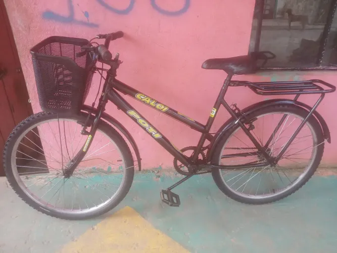 BICICLETA DE CESTA E GAROPA ARO 26