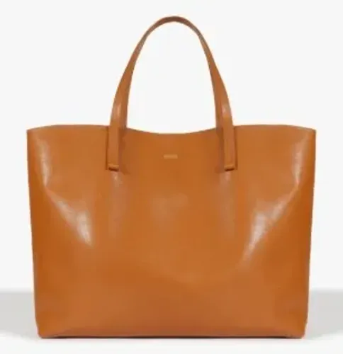 bolsa schutz shopping couro caramelo grande original