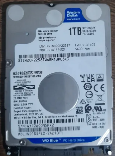 HD de 1TB da Western Digital