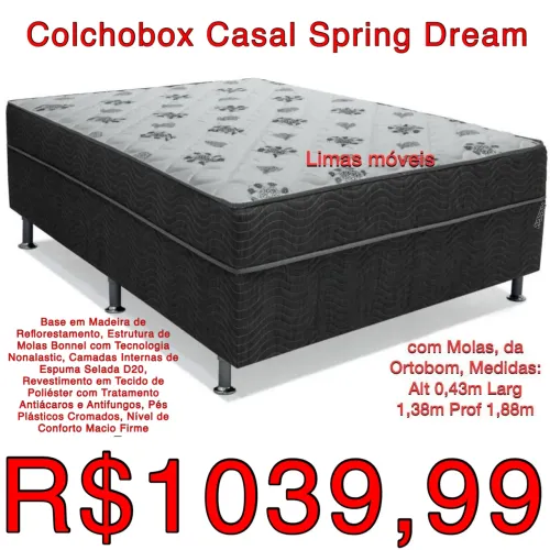 Cama box casal Ortobom Spring Dreams molas / frete grátis / pague na entrega
