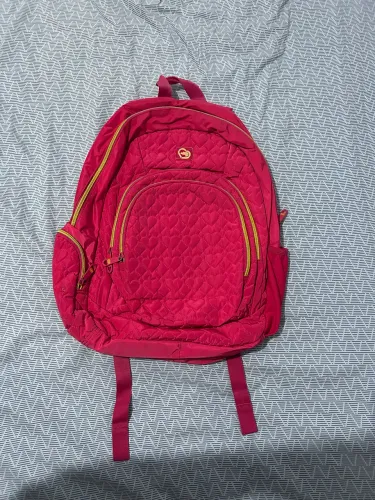 Mochila de costas ecko function united rosa com ziper amarelo