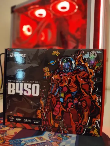 Placa-Mãe PCYES B450 AM4 DDR4 M.2 NVMe Micro-ATX