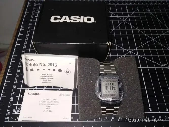 Casio Data Bank Module 2515 Aço Seminovo + Caixa + Manual R$ 279