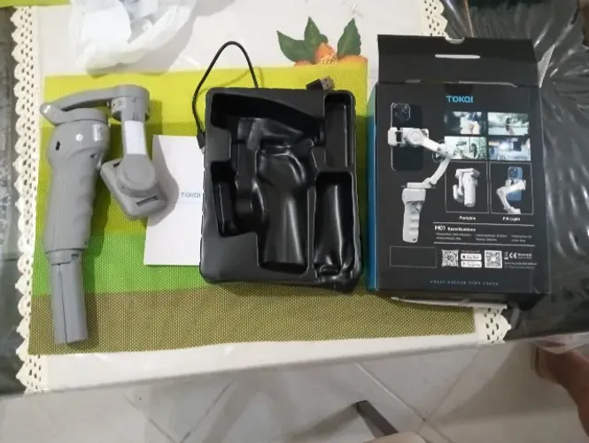 Estabilizador Gimbal 3 Eixos Para Celular Tokqi M01 - Cinza