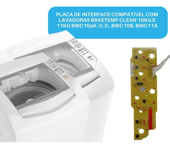 Placa interface Brastemp máquina de lavar 