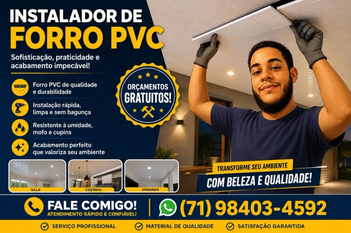 Instalador de forro PVC 