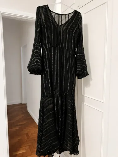 Vestido Festa Preto Brilho