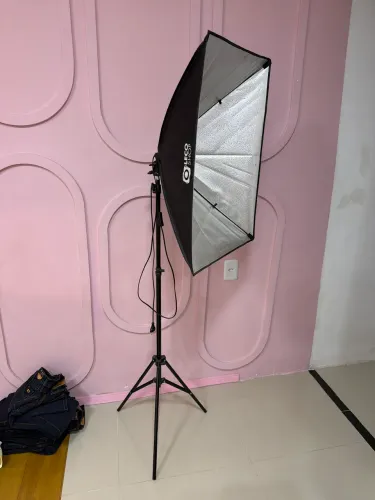 Kit Luz Contínua Softbox 50 X 70 + Tripe 2m Estúdio Vídeo