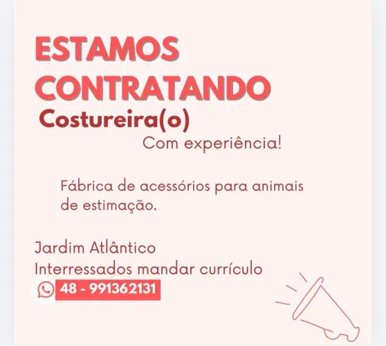 Costureira ou Auxiliar de Produção
