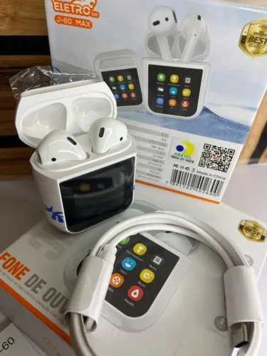 Fone de Ouvido Bluetooth Branco - J-60 Max EletroMex an4