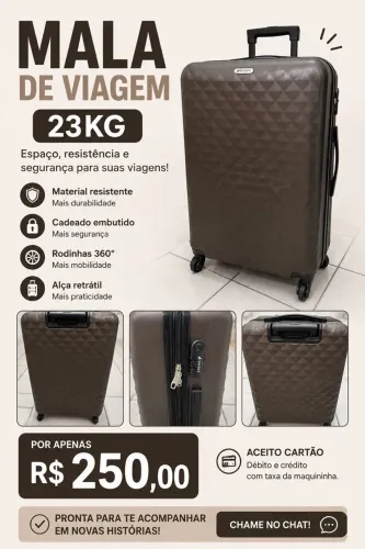Mala de viagem 23kg - Aceito Cartão