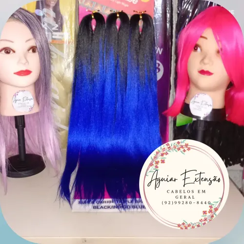 Cabelo Jumbo azul k-pop