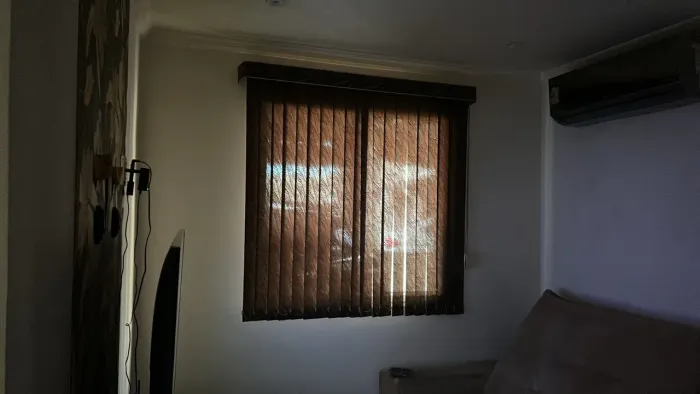 2 Cortinas Persianas Vertical Marrom de 1.40m