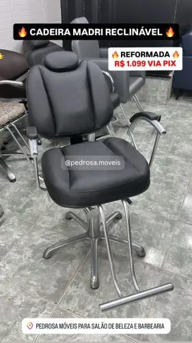 Cadeira Reclinável para Cabeleireiros Barbeiros Salão de Beleza