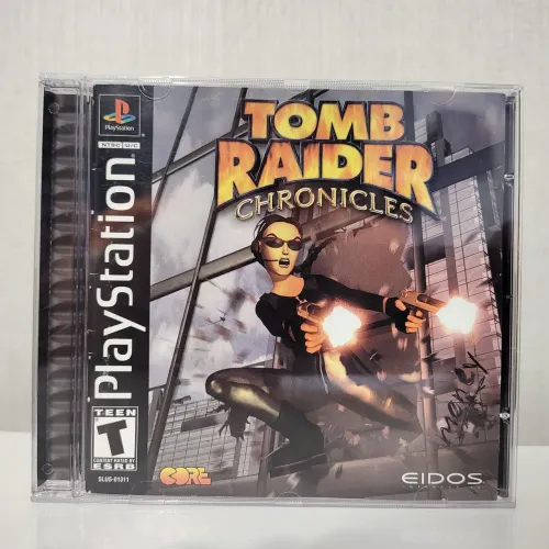 Tomb Raider Chronicles PS1 Original Americano Completo Black Label Raro Playstation One