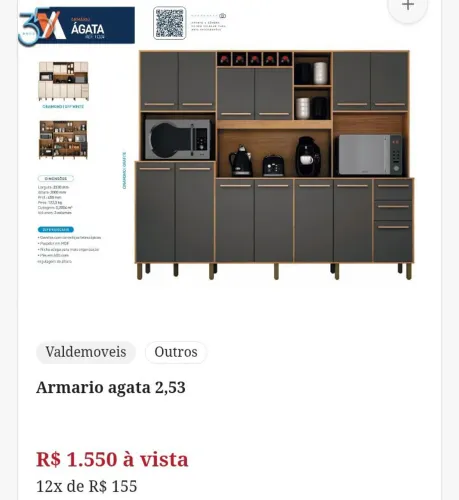 ARMÁRIO DE COZINHA ÁGATA