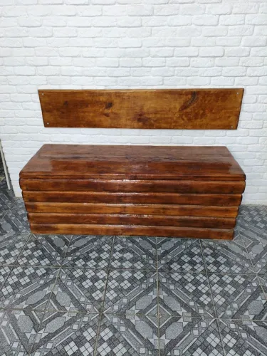 Banco de madeira pinus envernizado 
