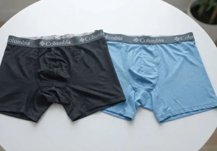 Kit com duas cuecas boxer adulto marca Columbia tam EG/XL