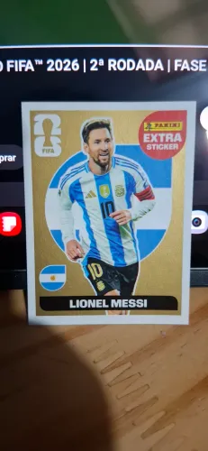 Extra Sticker Messi Gold Ouro 2026 Panini