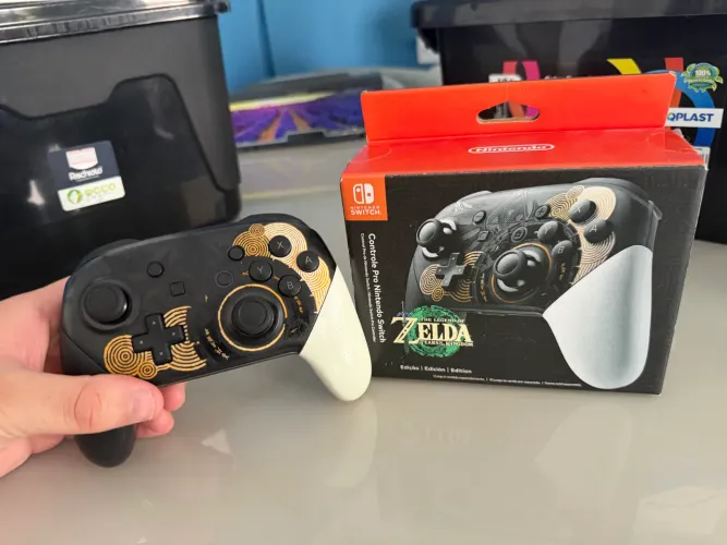 Controle Pro Nintendo Switch 1 edição Zelda Tears of The Kingdom!