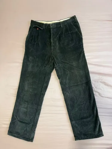 Calça vintage Yves Saint Laurent veludo canelado 38