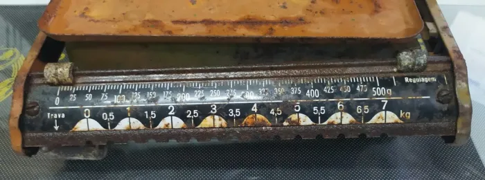 BALANÇA ANTIGA YARA VULCÃO - 7 KG - RELÍQUIA DOS ANOS 70 - Raridade