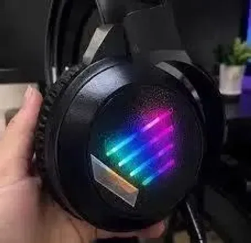 headset com fio gamer luz rgb (FRETE GRÁTIS)
