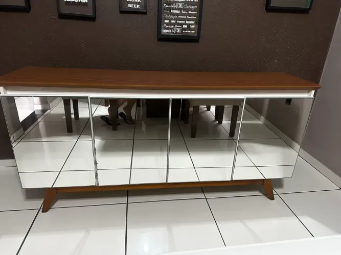 Buffet com Espelho Off-White 