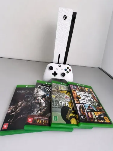 Xbox One S 1TB + Controle + 4 Jogos ? Kit Completo