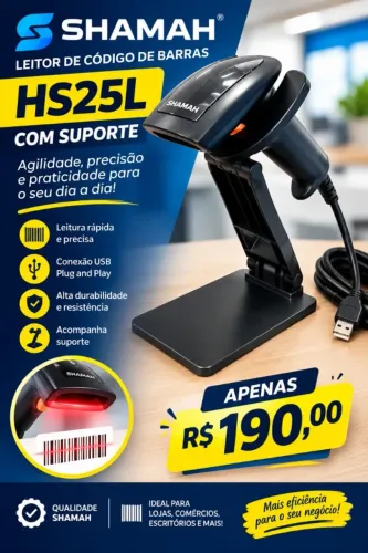 leitor codigo de barras shamah hs25l zero