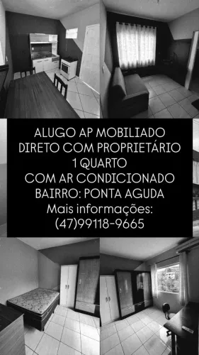 Apartamento mobiliado 1 quarto - Ponta Aguda