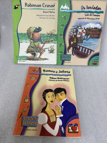 Kit com 3 livros / Robson Crusoé / Os Lusíadas / Romeu e Julieta
