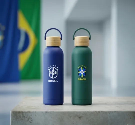 Garrafa Térmica 500ml Seleção Brasileira Copa do mundo 2026