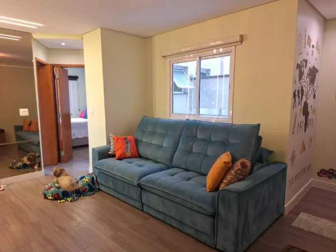 Cobertura à venda em Santo André (Jd. Bela Vista) com 2 quartos, 2 banheiros e churrasquei