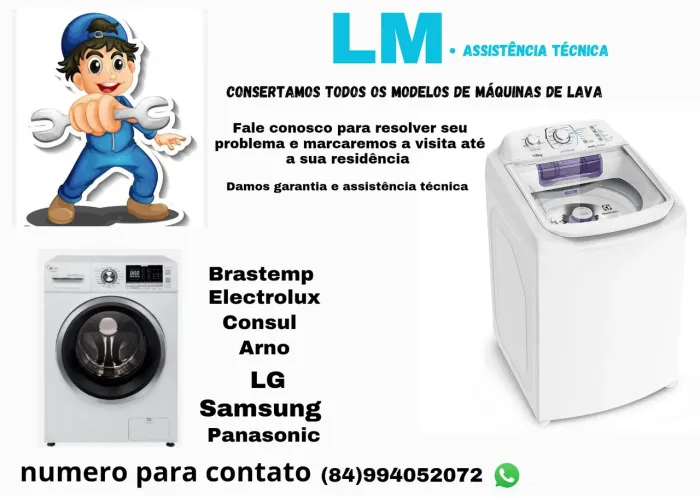 LM ASSISTÊNCIA TÉCNICA - CONSERTO DE MÁQUINAS DE LAVAR ?