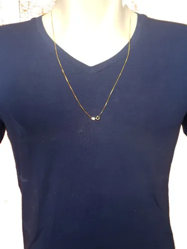Corrente Masculina Fio Slim 70cm 1mm 3g Banho Ouro 18k 750
