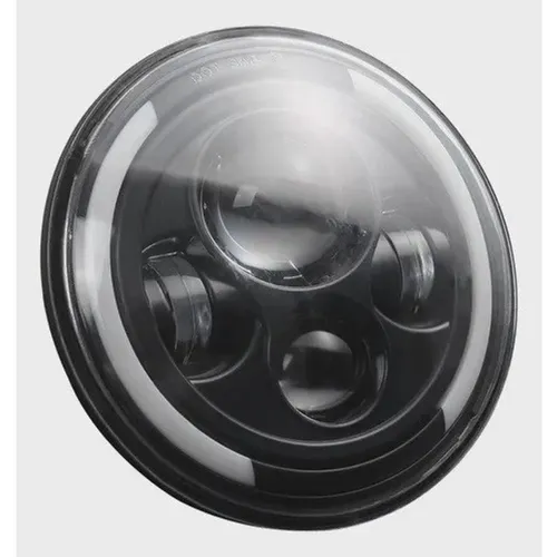 Farol Led 7 Polegadas C/ Angel Branco E Pisca Laranja 4x4