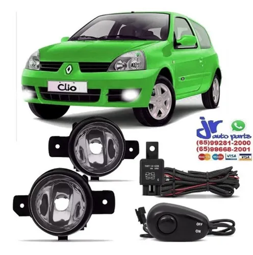 Kit Farol de Milha Clio 2003 Ate 2012 Auxiliar Neblina